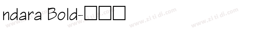 ndara Bold字体转换